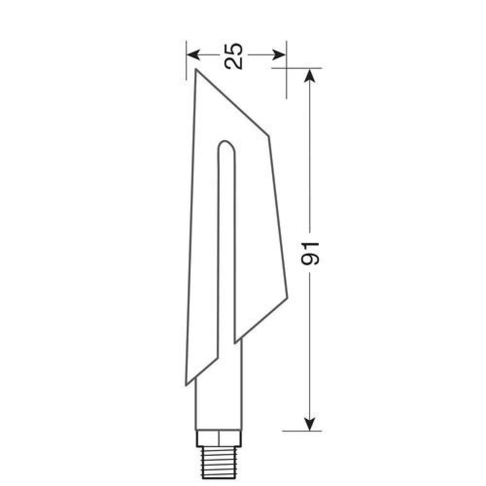 ΦΛΑΣ ΜΟΤΟ CICLON ΜΑΥΡΑ 12V SMD LED 91x25mm - 9047.3-LM ΦΛΑΣ ΜΟΤΟ CICLON ΜΑΥΡΑ 12V SMD LED 91x25mm