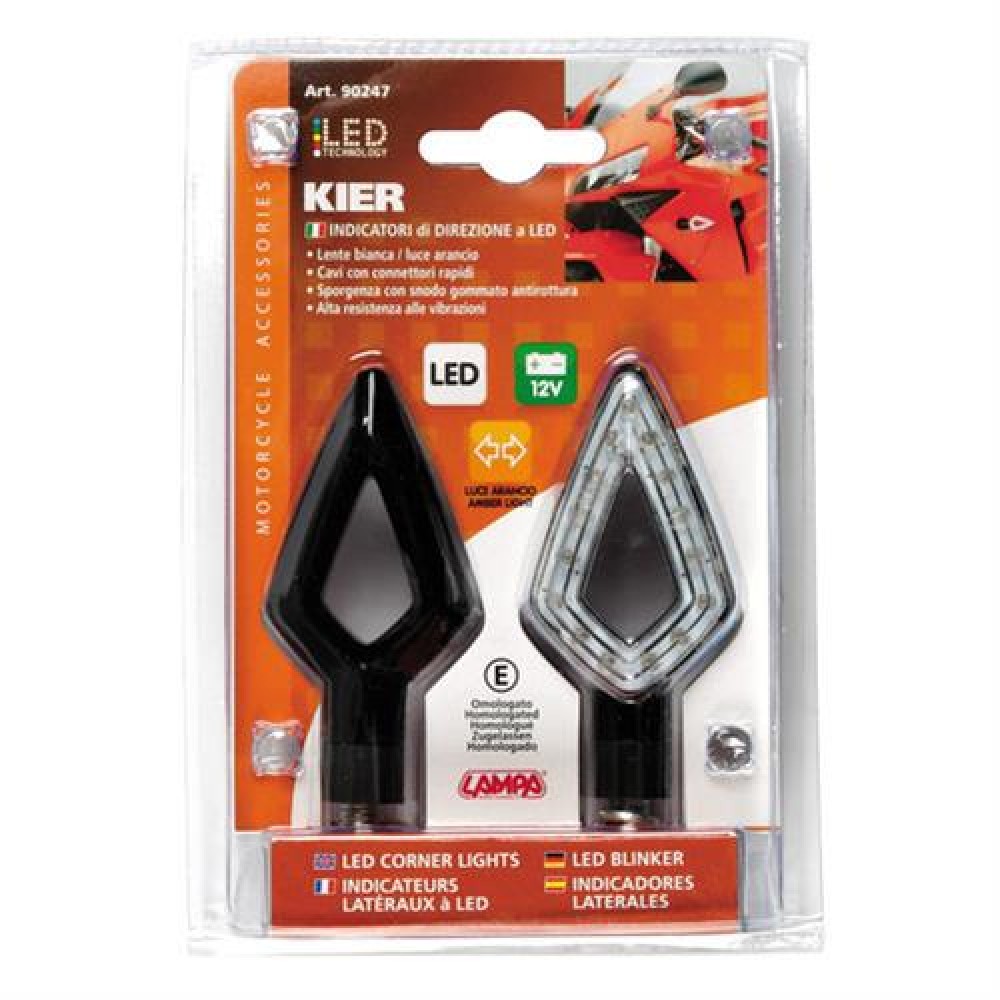 Φλας KIER μαύρο LED 75x36mm - 9024.7-LM Φλας KIER μαύρο LED 75x36mm