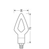 Φλας KIER μαύρο LED 75x36mm - 9024.7-LM Φλας KIER μαύρο LED 75x36mm