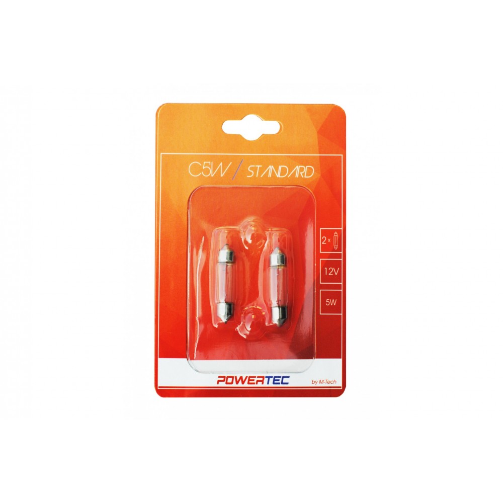 ΛΑΜΠΑΚΙΑ ΠΛΑΦΟΝΙΕΡΑΣ C5W 12V 5W SV8,5-8 11x36mm POWERTEC STANDARD ΑΛΟΓΟΝΟΥ 2ΤΕΜ. - PTZ33-02B/MT ΛΑΜΠΑΚΙΑ ΠΛΑΦΟΝΙΕΡΑΣ C5W 12V 5W SV8,5-8 11x36mm POWERTEC STANDARD ΑΛΟΓΟΝΟΥ 2ΤΕΜ.