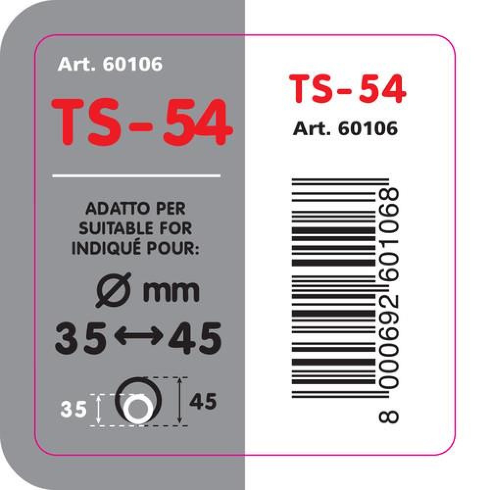 ΑΚΡΟ ΕΞΑΤΜΙΣΗΣ TS-54 Φ 35-45mm - L6010.6 ΑΚΡΟ ΕΞΑΤΜΙΣΗΣ TS-54 Φ 35-45mm