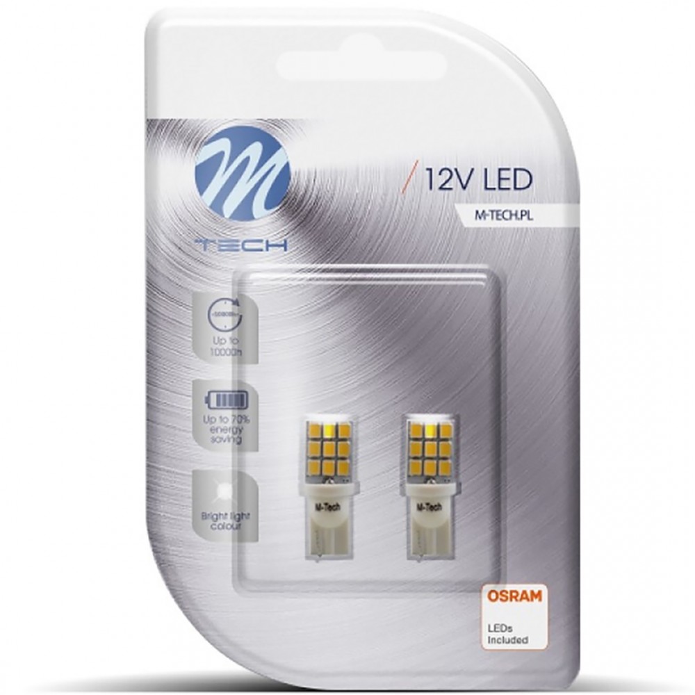 W5W 12V T10 W2,1x9,5d LED 9xSMD2835 ΛΕΥΚΟ (ΚΑΡΦΩΤΟ ΑΚΑΛΥΚΟ) BLISTER 2ΤΕΜ. M-TECH - LB021W/MT W5W 12V T10 W2,1x9,5d LED 9xSMD2835 ΛΕΥΚΟ (ΚΑΡΦΩΤΟ ΑΚΑΛΥΚΟ) BLISTER 2ΤΕΜ. M-TECH