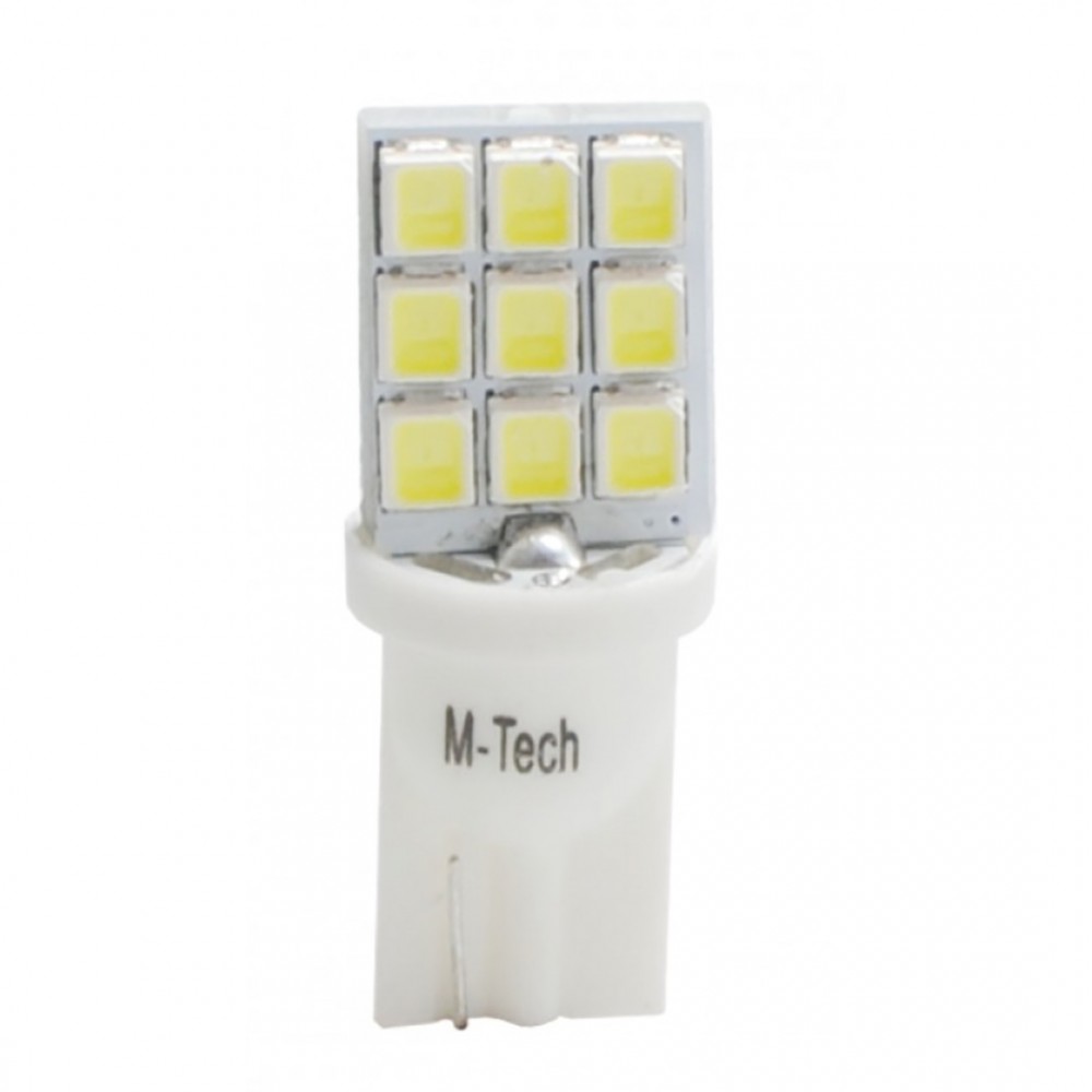 W5W 12V T10 W2,1x9,5d LED 9xSMD2835 ΛΕΥΚΟ (ΚΑΡΦΩΤΟ ΑΚΑΛΥΚΟ) BLISTER 2ΤΕΜ. M-TECH - LB021W/MT W5W 12V T10 W2,1x9,5d LED 9xSMD2835 ΛΕΥΚΟ (ΚΑΡΦΩΤΟ ΑΚΑΛΥΚΟ) BLISTER 2ΤΕΜ. M-TECH