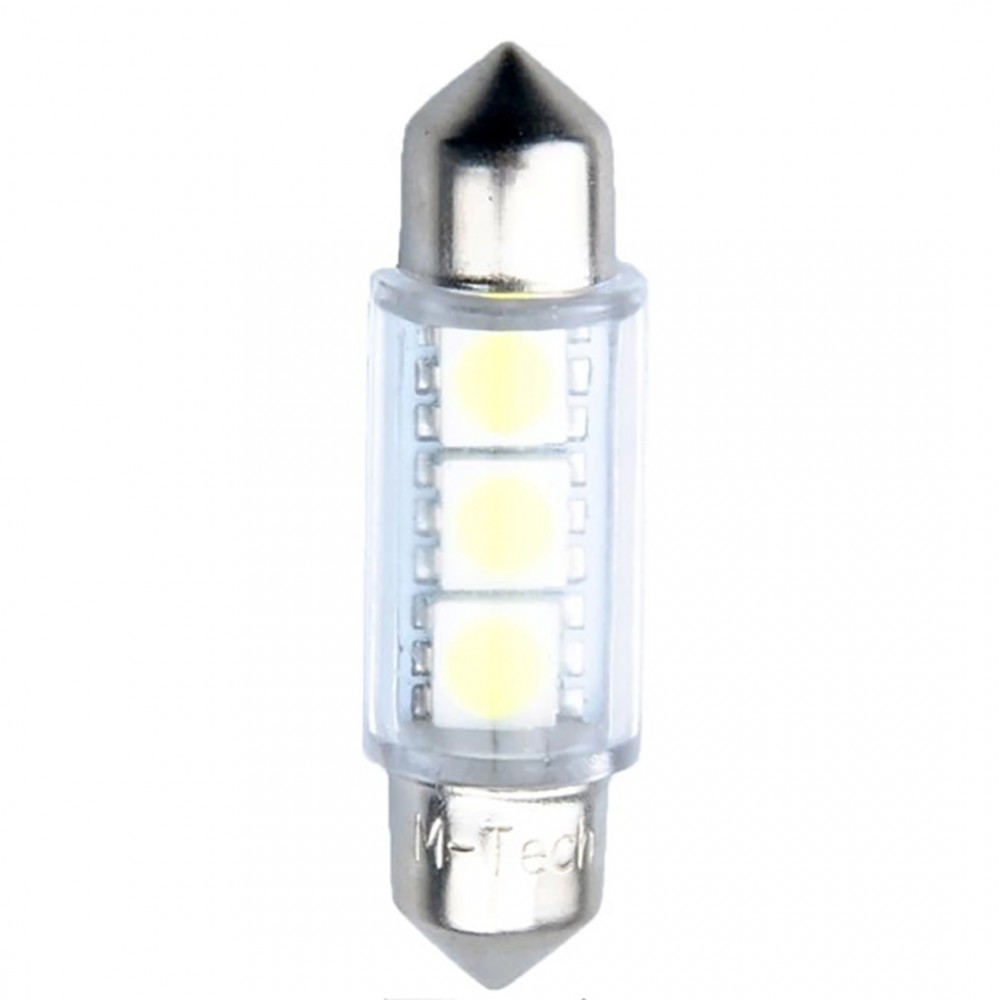 ΛΑΜΠΑΚΙΑ ΠΛΑΦΟΝΙΕΡΑΣ C5W 12V 36mm LED3xSMD5050 ΛΕΥΚΟ BLISTER 2ΤΕΜ. M-TECH - LB073W/MT ΛΑΜΠΑΚΙΑ ΠΛΑΦΟΝΙΕΡΑΣ C5W 12V 36mm LED3xSMD5050 ΛΕΥΚΟ BLISTER 2ΤΕΜ. M-TECH