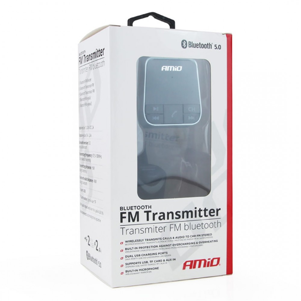 FM TRANSMITTER ΑΝΑΜΕΤΑΔΟΤΗΣ ΑΝΑΠΤΗΡΑ BT-01 12/24V ΜΕ ΦΟΡΤΙΣΤΗ USB 2,4A AMiO - 1 ΤΕΜ. - 02250/AM FM TRANSMITTER ΑΝΑΜΕΤΑΔΟΤΗΣ ΑΝΑΠΤΗΡΑ BT-01 12/24V ΜΕ ΦΟΡΤΙΣΤΗ USB 2,4A AMiO - 1 ΤΕΜ.