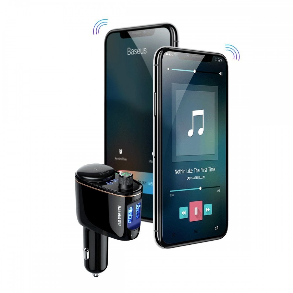 FM TRANSMITTER BLUETOOTH/2x USB 12-24V BASEUS - BAS27641/AM FM TRANSMITTER BLUETOOTH/2x USB 12-24V BASEUS - BAS27641/AM