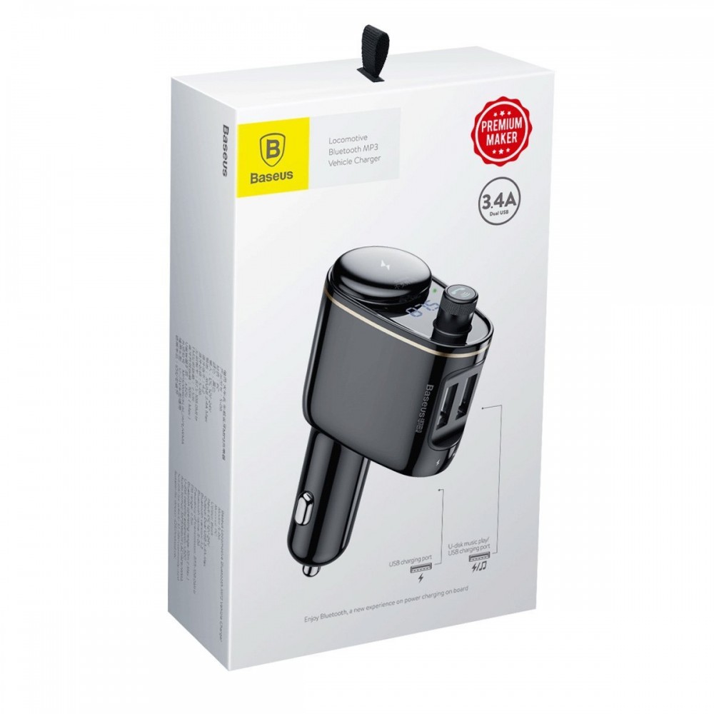 FM TRANSMITTER BLUETOOTH/2x USB 12-24V BASEUS - BAS27641/AM FM TRANSMITTER BLUETOOTH/2x USB 12-24V BASEUS - BAS27641/AM