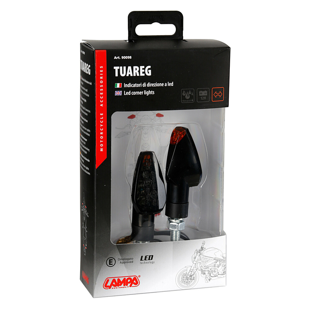TUAREG ΦΛΑΣ LED ΜΟΤΟ 12V (ΜΑΥΡΟ - 65 Χ 26 mm) - 2 ΤΕΜ. - 9009.8-LM TUAREG ΦΛΑΣ LED ΜΟΤΟ 12V (ΜΑΥΡΟ - 65 Χ 26 mm) - 2 ΤΕΜ.