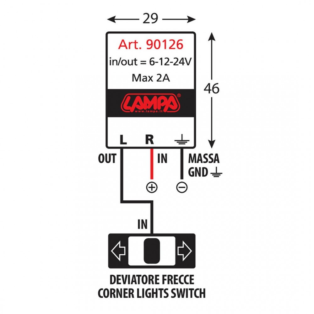 ΗΛΕΚΤΡΟΝΙΚΗ ΦΛΑΣΙΕΡΑ (FLASHER) ΓΙΑ LED 6-12-24 V max 2A - 9012.6-LM ΗΛΕΚΤΡΟΝΙΚΗ ΦΛΑΣΙΕΡΑ (FLASHER) ΓΙΑ LED 6-12-24 V max 2A