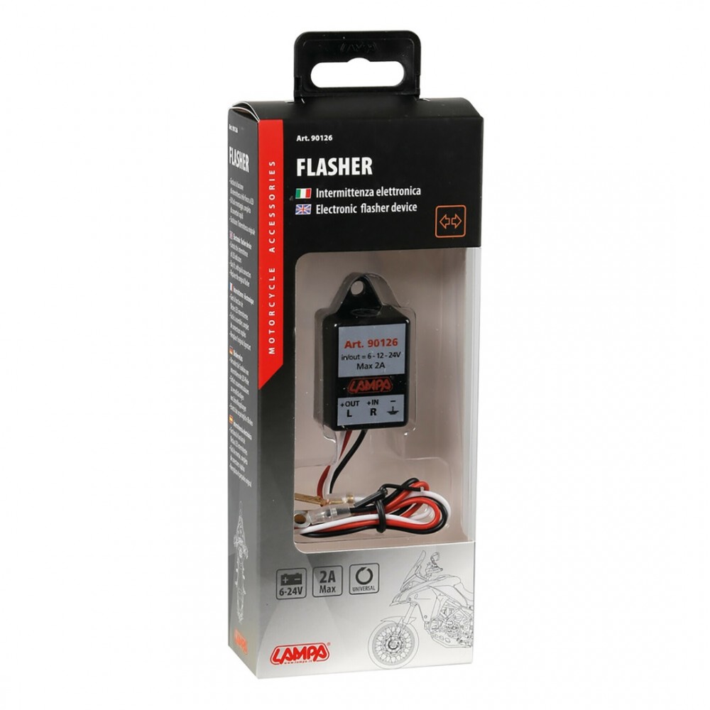 ΗΛΕΚΤΡΟΝΙΚΗ ΦΛΑΣΙΕΡΑ (FLASHER) ΓΙΑ LED 6-12-24 V max 2A - 9012.6-LM ΗΛΕΚΤΡΟΝΙΚΗ ΦΛΑΣΙΕΡΑ (FLASHER) ΓΙΑ LED 6-12-24 V max 2A