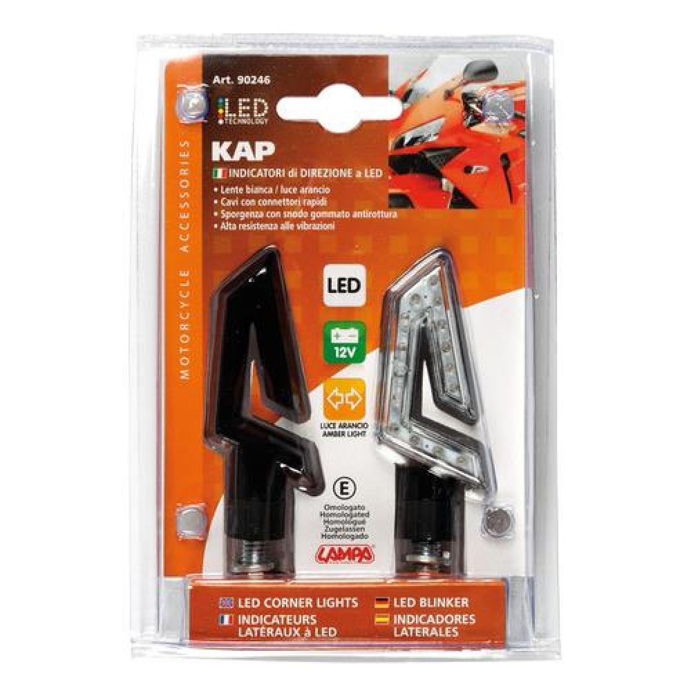 Φλάς KAP Μάυρο με LED 75x27mm - 9024.6-LM Φλάς KAP Μάυρο με LED 75x27mm