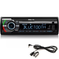 Philips ΣΕΤ CE13/235BT/GRS MIC Ηχοσύστημα αυτοκινήτου με Bluetooth και εξ. μικρόφωνο, USB, κάρτα SD και Aux-In 4 x 50 W