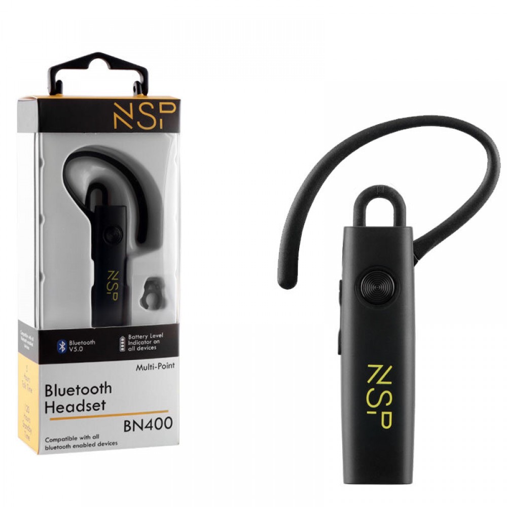 NSP BN400 Bluetooth v5.0 hands free multipoint με κλιπ για κορδόνι - BN400 NSP BN400 Bluetooth v5.0 hands free multipoint με κλιπ για κορδόνι - BN400