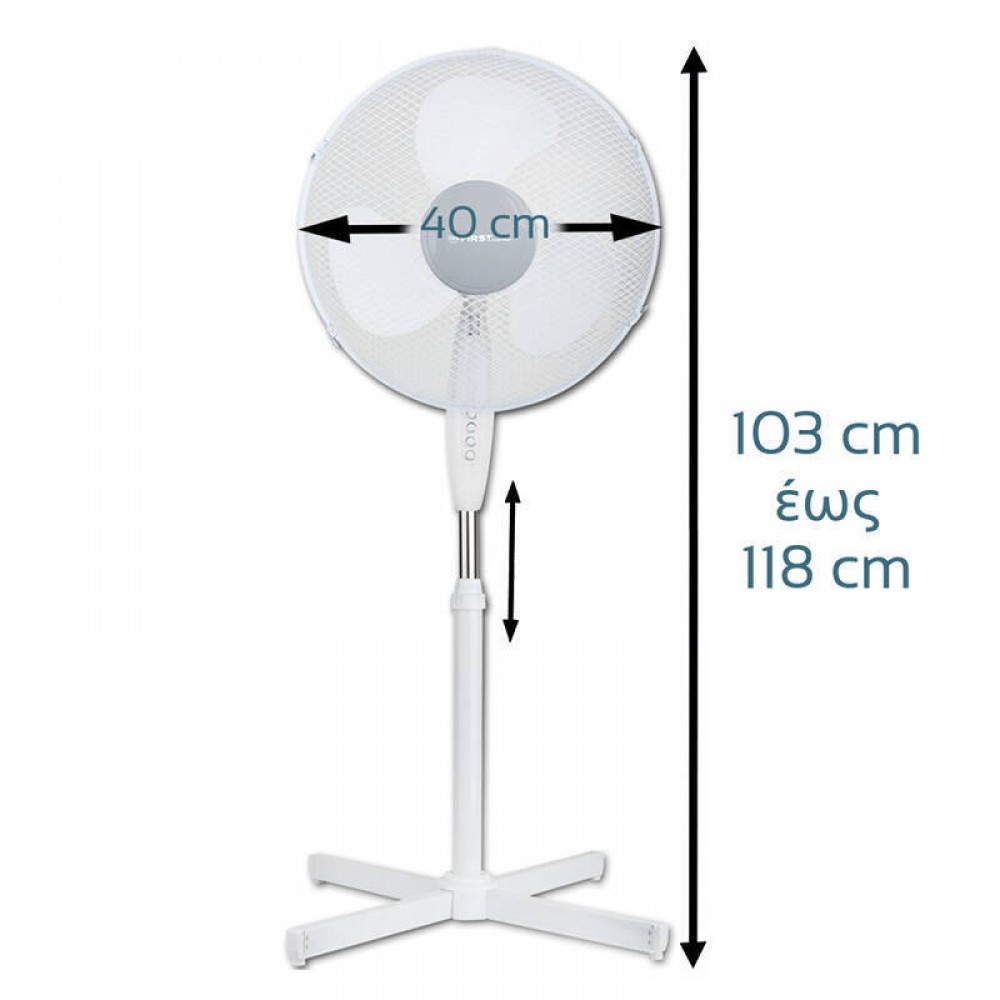 First Austria FA-5553-1 Ανεμιστήρας δαπέδου με 3 ταχύτητες 40CM (16″) 50 W - FA-5553-1 First Austria FA-5553-1 Ανεμιστήρας δαπέδου με 3 ταχύτητες 40CM (16″) 50 W - FA-5553-1