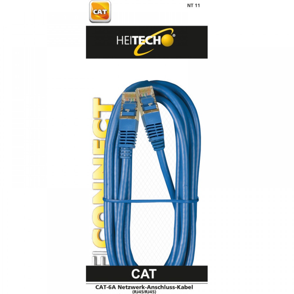 Heitech 09004115 Καλώδιο δικτύου Cat-6a RJ45 σε RJ45 3 m - 09004115 Heitech 09004115 Καλώδιο δικτύου Cat-6a RJ45 σε RJ45 3 m - 09004115