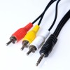 Osio OSK-1116 Καλώδιο 3.5 mm – 17 mm σε 3 AV RCA – 1 m - OSK-1116 Osio OSK-1116 Καλώδιο 3.5 mm – 17 mm σε 3 AV RCA – 1 m - OSK-1116
