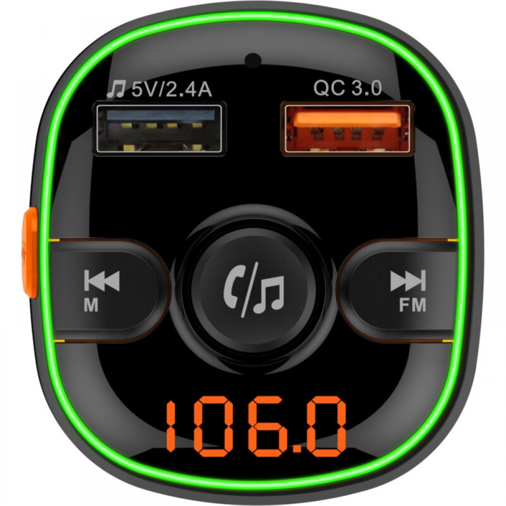 Akai FMT-52BT FM transmitter με LED, Hands Free, φορτιστή αυτοκινήτου, Bluetooth, micro SD, και 2 USB - FMT-52BT Akai FMT-52BT FM transmitter με LED, Hands Free, φορτιστή αυτοκινήτου, Bluetooth, micro SD, και 2 USB - FMT-52BT