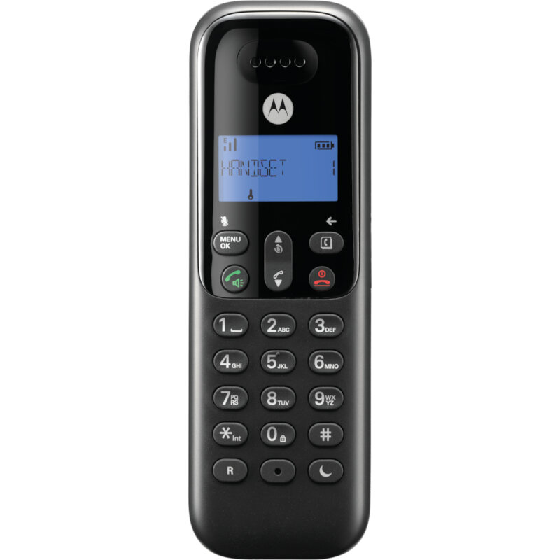 Motorola T511+ Black (Ελληνικό Μενού) Ασύρματο τηλέφωνο με τηλεφωνητή, φραγή αριθμών, ανοιχτή ακρόαση και Do Not Disturb