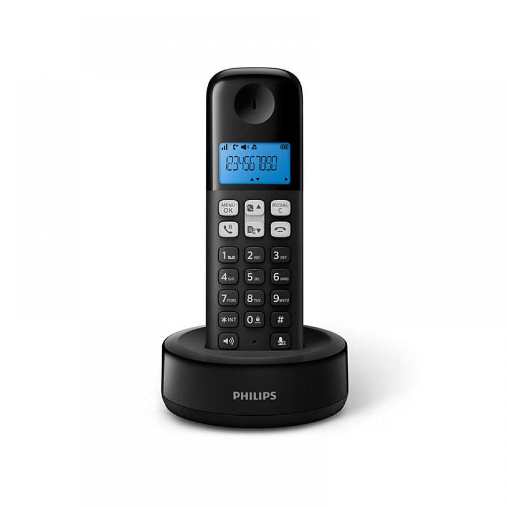 Philips D1611B/GRS Μαύρο (Ελληνικό Μενού) Ασύρματο τηλέφωνο ανοιχτή ακρόαση, φωτιζόμενη οθόνη και 50 μνήμες - D1611B/GRS Philips D1611B/GRS Μαύρο (Ελληνικό Μενού) Ασύρματο τηλέφωνο ανοιχτή ακρόαση, φωτιζόμενη οθόνη και 50 μνήμες - D1611B/GRS