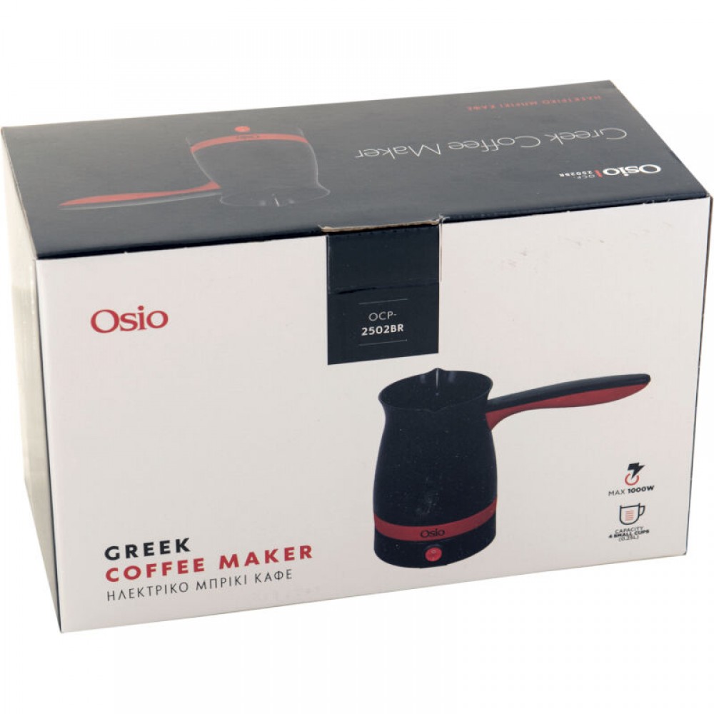 Osio OCP-2502BR Ηλεκτρικό μπρίκι ελληνικού καφέ 250 ml 1000 W 360° - OCP-2502BR Osio OCP-2502BR Ηλεκτρικό μπρίκι ελληνικού καφέ 250 ml 1000 W 360° - OCP-2502BR