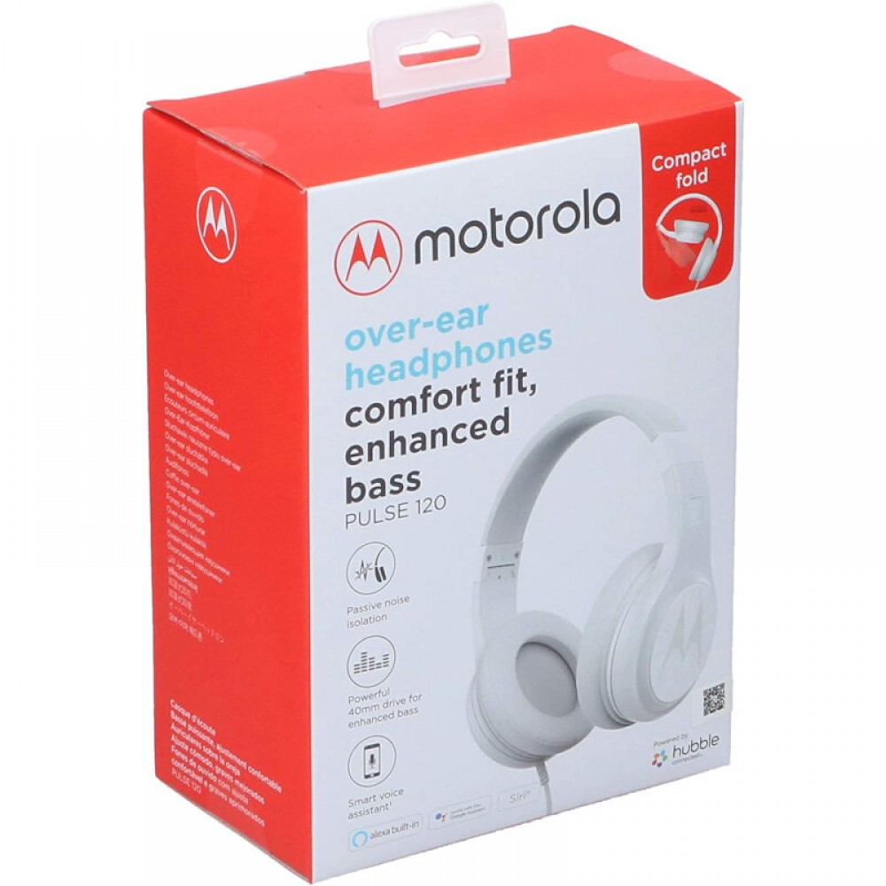 Motorola PULSE 120 Λευκό Over ear ακουστικά Hands Free - PULSE 120 WHITE Motorola PULSE 120 Λευκό Over ear ακουστικά Hands Free - PULSE 120 WHITE