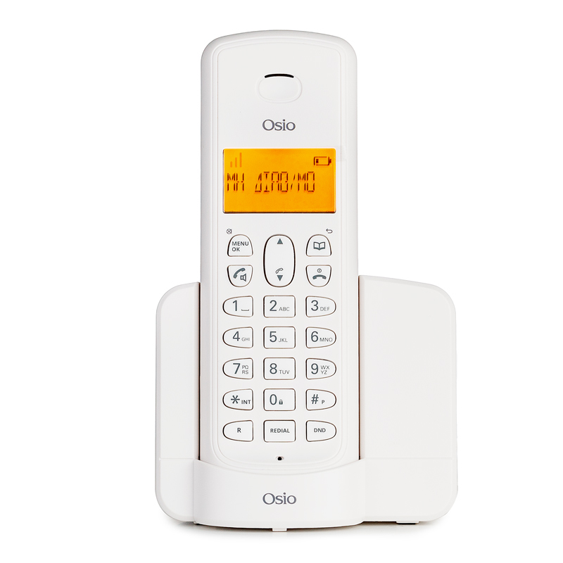 Osio OSD-8910W Λευκό (Ελληνικό Μενού) Ασύρματο τηλέφωνο με ανοιχτή ακρόαση και 50 μνήμες τηλεφωνικού καταλόγου