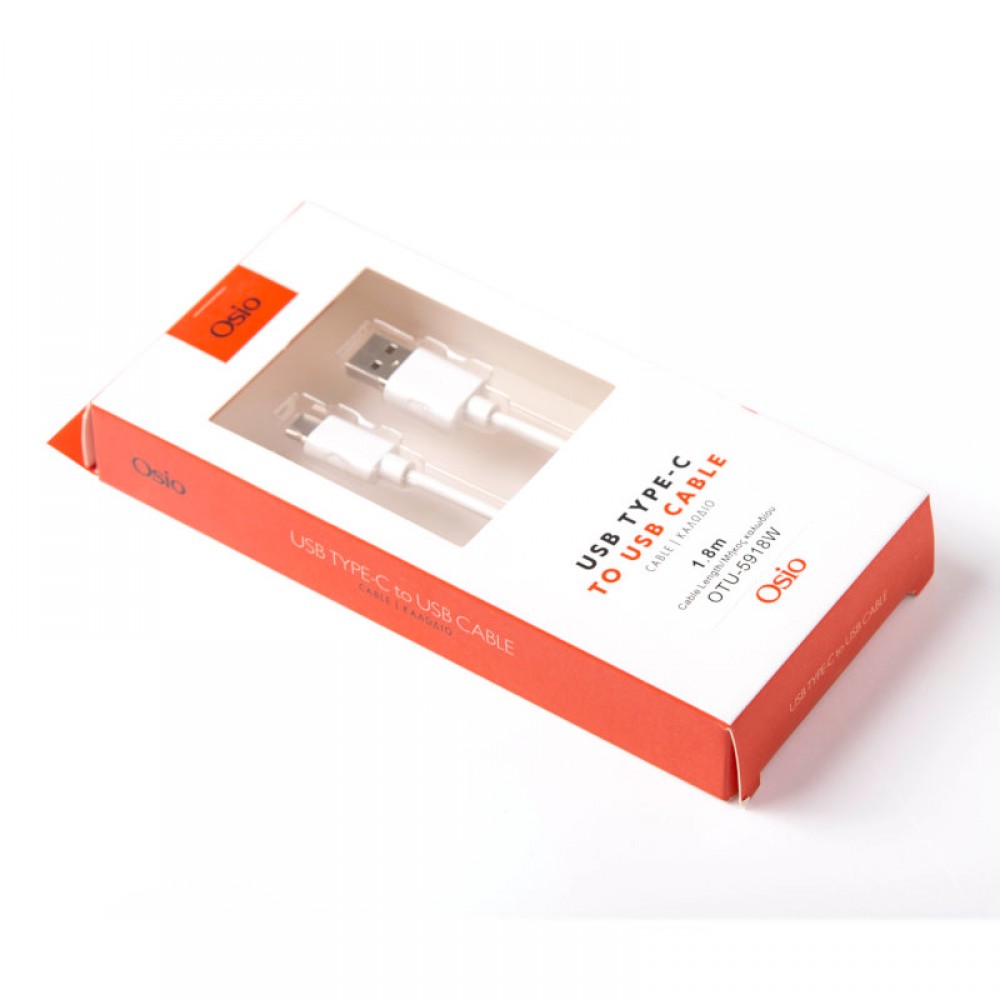 Osio OTU-5918W Καλώδιο USB σε USB TYPE C – 1.8 m - OTU-5918W Osio OTU-5918W Καλώδιο USB σε USB TYPE C – 1.8 m - OTU-5918W