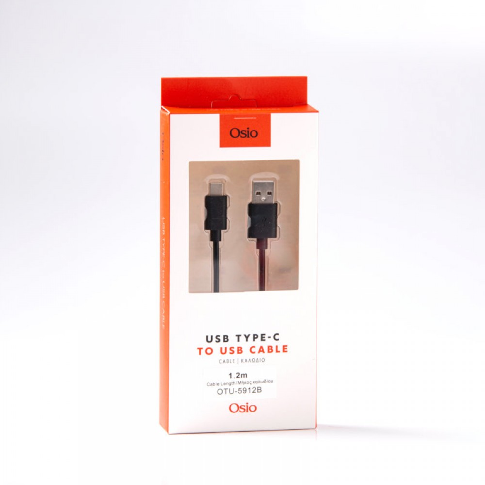 Osio OTU-5912B Καλώδιο USB σε USB TYPE C – 1.2 m - OTU-5912B Osio OTU-5912B Καλώδιο USB σε USB TYPE C – 1.2 m - OTU-5912B