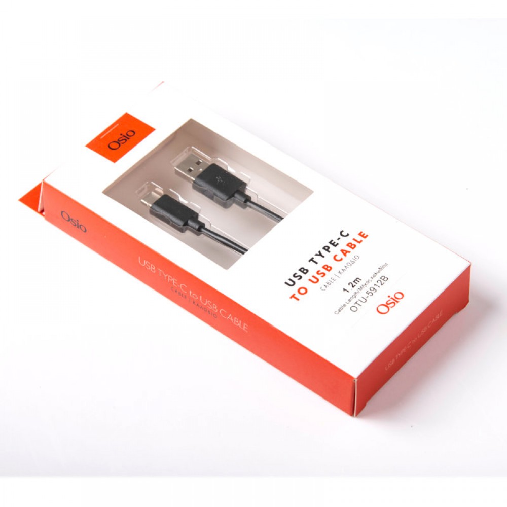 Osio OTU-5912B Καλώδιο USB σε USB TYPE C – 1.2 m - OTU-5912B Osio OTU-5912B Καλώδιο USB σε USB TYPE C – 1.2 m - OTU-5912B