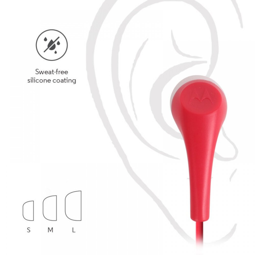 Motorola EARBUDS 2 Red In ear ακουστικά ψείρες Hands Free - EARBUDS 2 RED Motorola EARBUDS 2 Red In ear ακουστικά ψείρες Hands Free - EARBUDS 2 RED