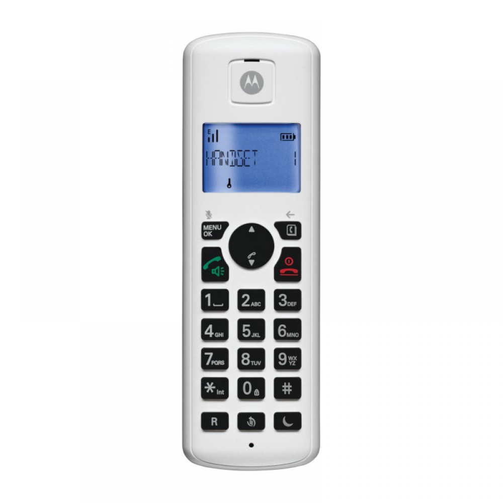 Motorola T401+ White (Ελληνικό Μενού) Ασύρματο τηλέφωνο με φραγή αριθμών, ανοιχτή ακρόαση και Do Not Disturb - T401+ WHITE Motorola T401+ White (Ελληνικό Μενού) Ασύρματο τηλέφωνο με φραγή αριθμών, ανοιχτή ακρόαση και Do Not Disturb - T401+ WHITE