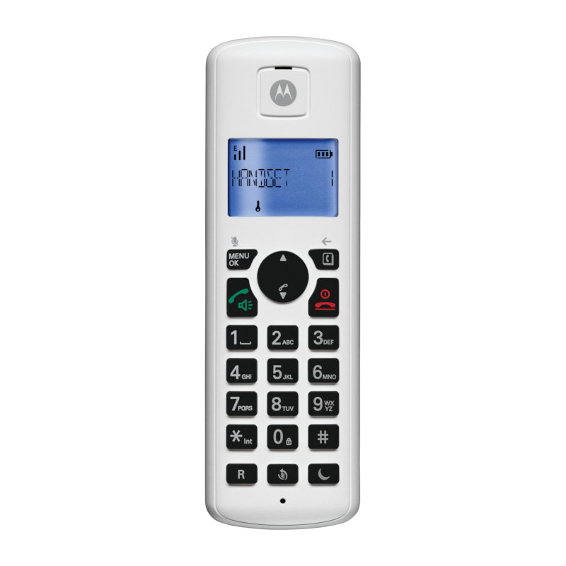 Motorola T401+ White (Ελληνικό Μενού) Ασύρματο τηλέφωνο με φραγή αριθμών, ανοιχτή ακρόαση και Do Not Disturb