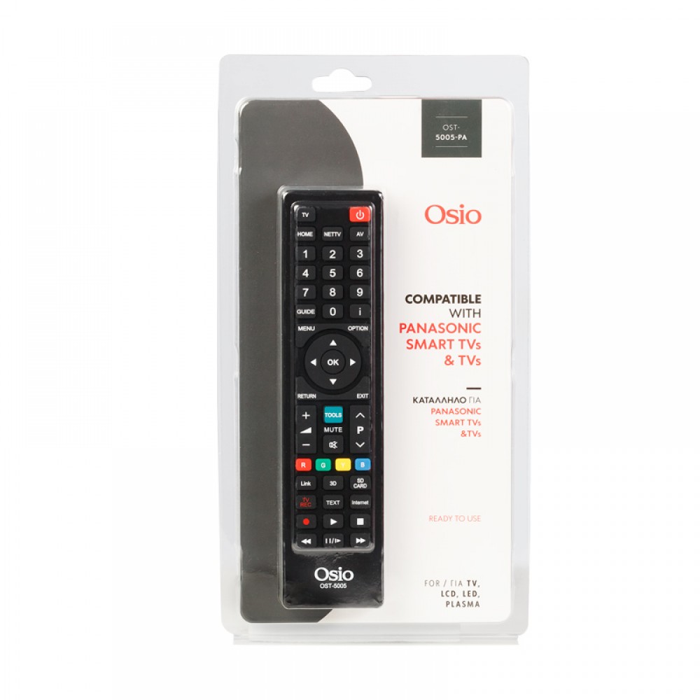 Osio OST-5005-PA Τηλεχειριστήριο για τηλεοράσεις Panasonic - OST-5005-PA Osio OST-5005-PA Τηλεχειριστήριο για τηλεοράσεις Panasonic - OST-5005-PA