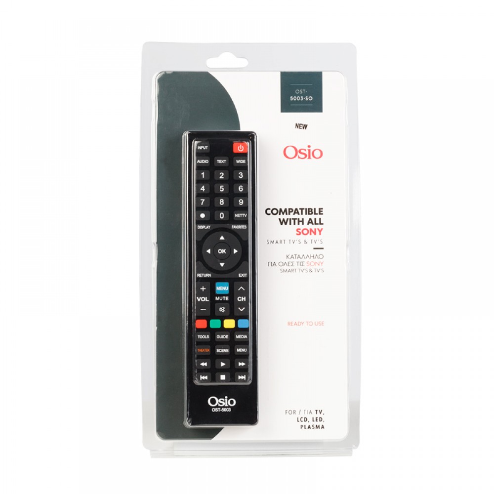 Osio OST-5003-SO Τηλεχειριστήριο για τηλεοράσεις Sony - OST-5003-SO Osio OST-5003-SO Τηλεχειριστήριο για τηλεοράσεις Sony - OST-5003-SO