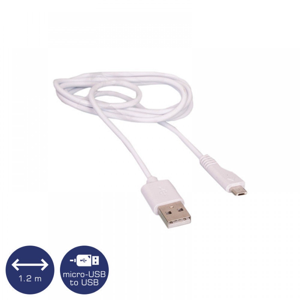 Osio OTU-395 Λευκό Καλώδιο USB σε micro USB 1.2 m - OTU-395 Osio OTU-395 Λευκό Καλώδιο USB σε micro USB 1.2 m - OTU-395