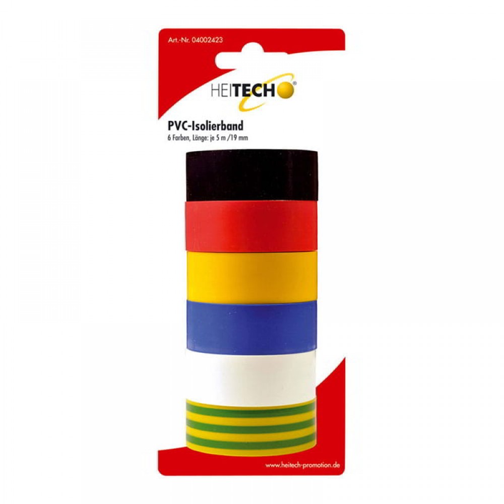 Heitech 04002423 Μονωτικές ταινίες σε διάφορα χρώματα 6 τμχ - 04002423 Heitech 04002423 Μονωτικές ταινίες σε διάφορα χρώματα 6 τμχ - 04002423