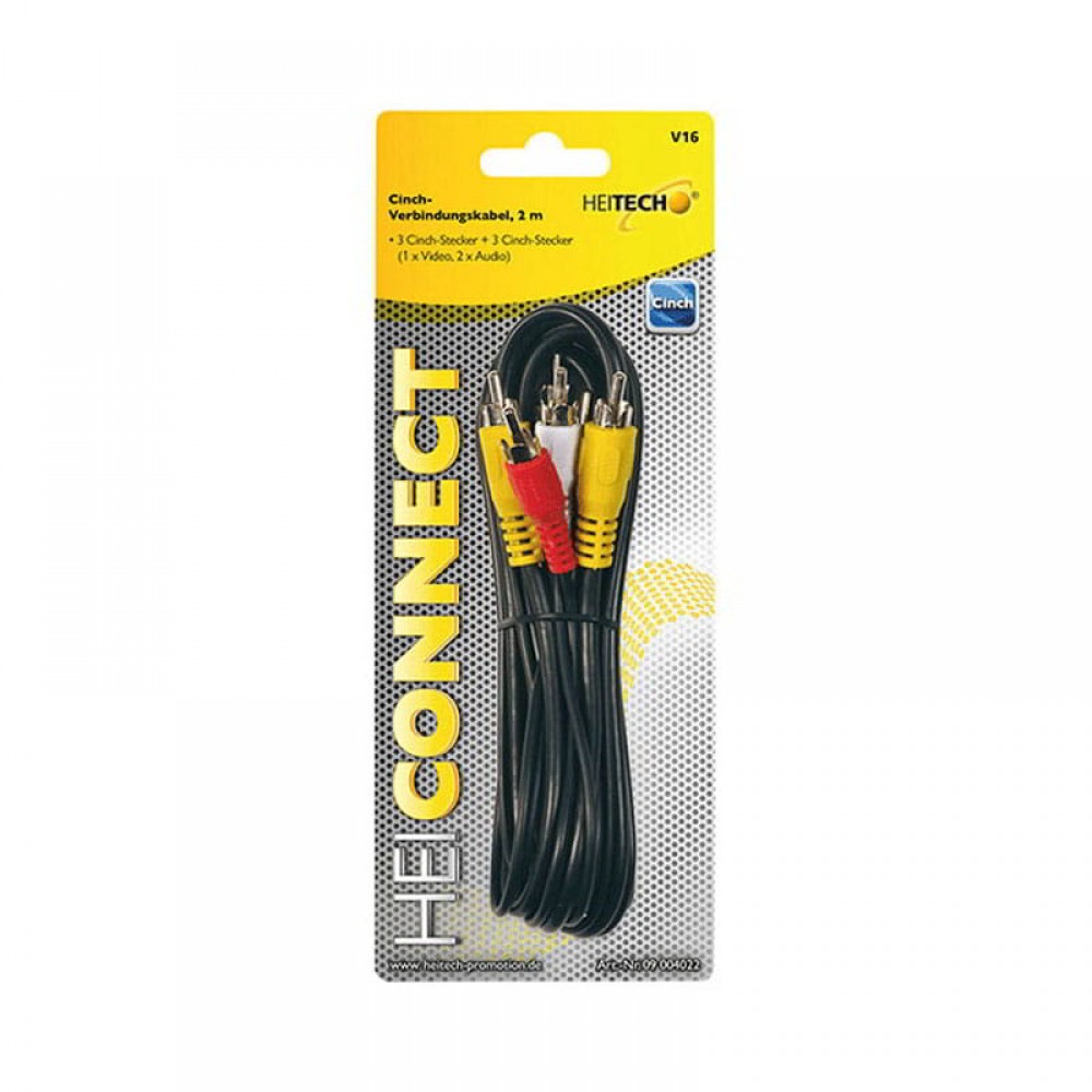Heitech 09004022 Καλώδιο RCA 2 m - 09004022 Heitech 09004022 Καλώδιο RCA 2 m - 09004022
