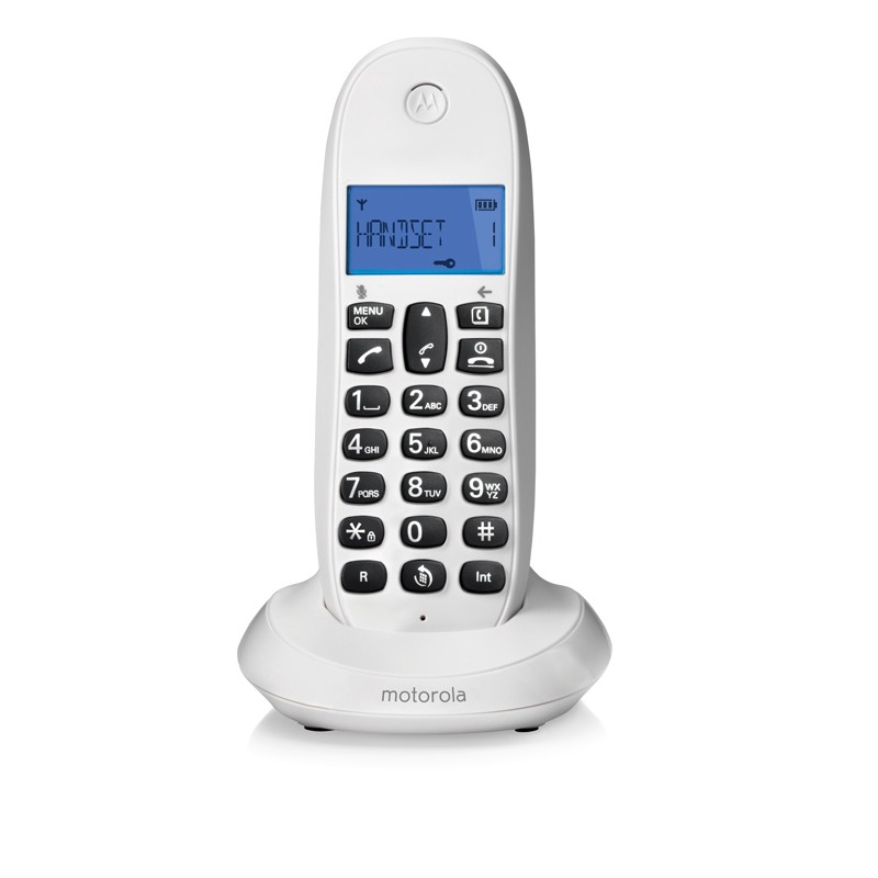 Motorola C1001LB Λευκό (Ελληνικό Μενού) Ασύρματο τηλέφωνο