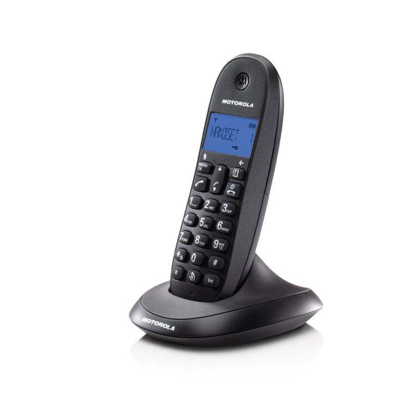 Motorola C1001LB Μαύρο  (Ελληνικό Μενού) Ασύρματο τηλέφωνο