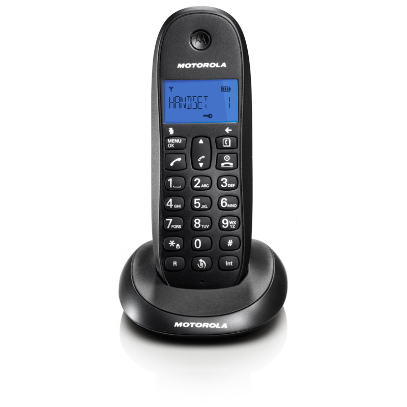 Motorola C1001LB Μαύρο  (Ελληνικό Μενού) Ασύρματο τηλέφωνο
