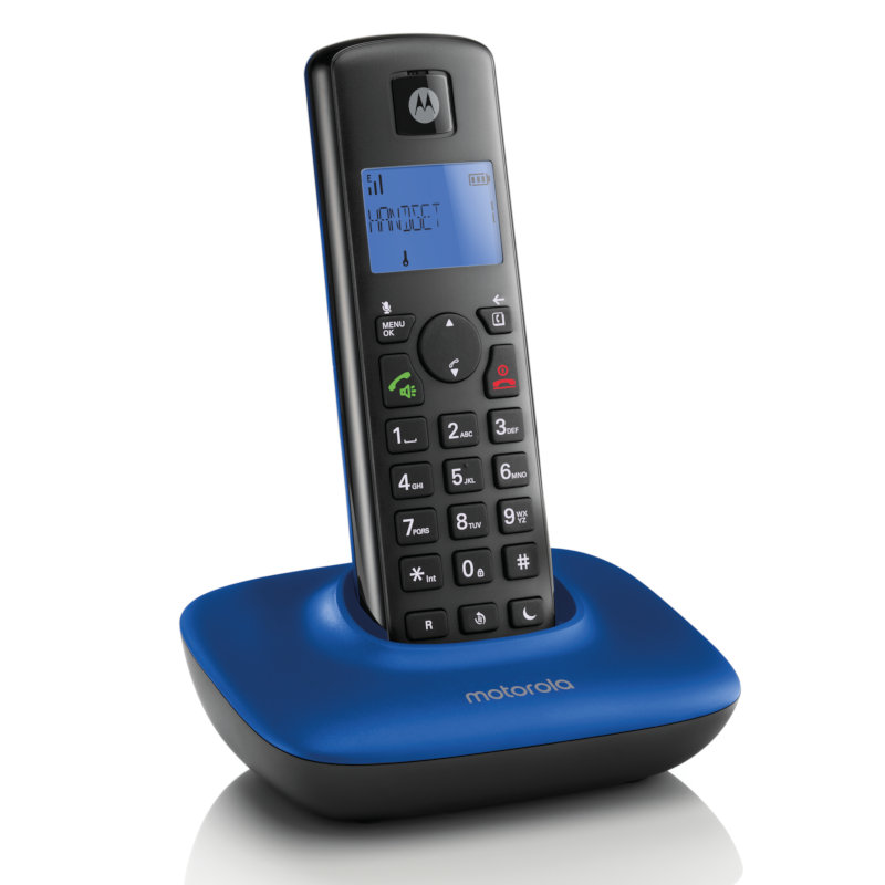 Motorola T401+ Blue (Ελληνικό Μενού) Ασύρματο τηλέφωνο με φραγή αριθμών, ανοιχτή ακρόαση και Do Not Disturb