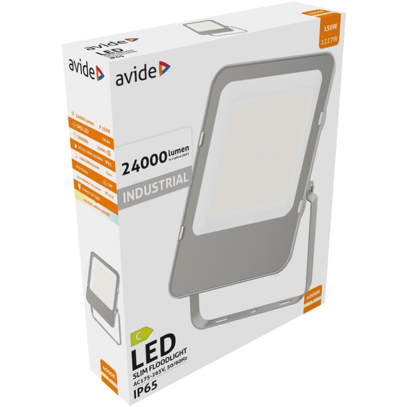 Avide LED Flood Light Industrial SMD 150W NW 4000K 160lm/W