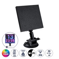 GloboStar® 81501 LED Scrolling Display 32x32cm - Κυλιόμενη Ψηφιακή Πινακίδα / Επιγραφή Μονής Όψης P10 LED SMD DC 12V USB - Λειτουργία μέσω Wi-Fi με Εφαρμογή APP - IP20 - Μ13.2 x Π4 x Υ25cm - Πολύχρωμο RGBW - 1 Χρόνο Εγγύηση