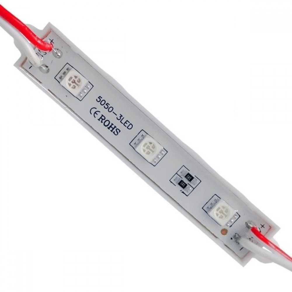 20 Τεμάχια x LED Module 3 SMD 5050 0.8W 12V 50lm IP65 Αδιάβροχο Κόκκινο GloboStar 65002 - 65002 20 Τεμάχια x LED Module 3 SMD 5050 0.8W 12V 50lm IP65 Αδιάβροχο Κόκκινο GloboStar 65002