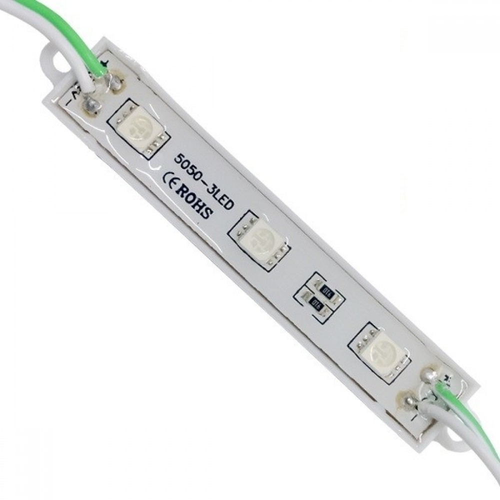 20 Τεμάχια x LED Module 3 SMD 5050 0.8W 12V 50lm IP65 Αδιάβροχο Πράσινο GloboStar 65003 - 65003 20 Τεμάχια x LED Module 3 SMD 5050 0.8W 12V 50lm IP65 Αδιάβροχο Πράσινο GloboStar 65003