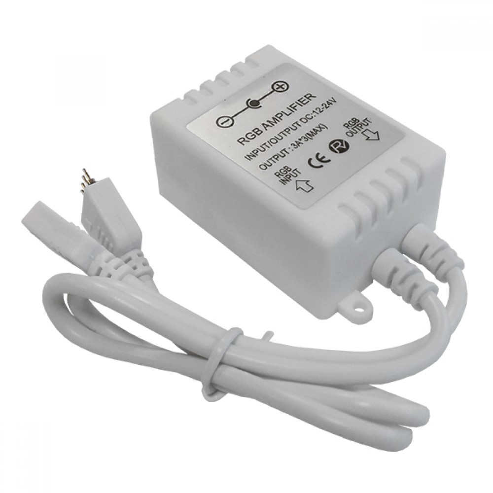 LED RGB Ενισχυτής Σήματος Πλαστικός 12v (144w) - 24v (288w) GloboStar 77407 - 77407 LED RGB Ενισχυτής Σήματος Πλαστικός 12v (144w) - 24v (288w) GloboStar 77407