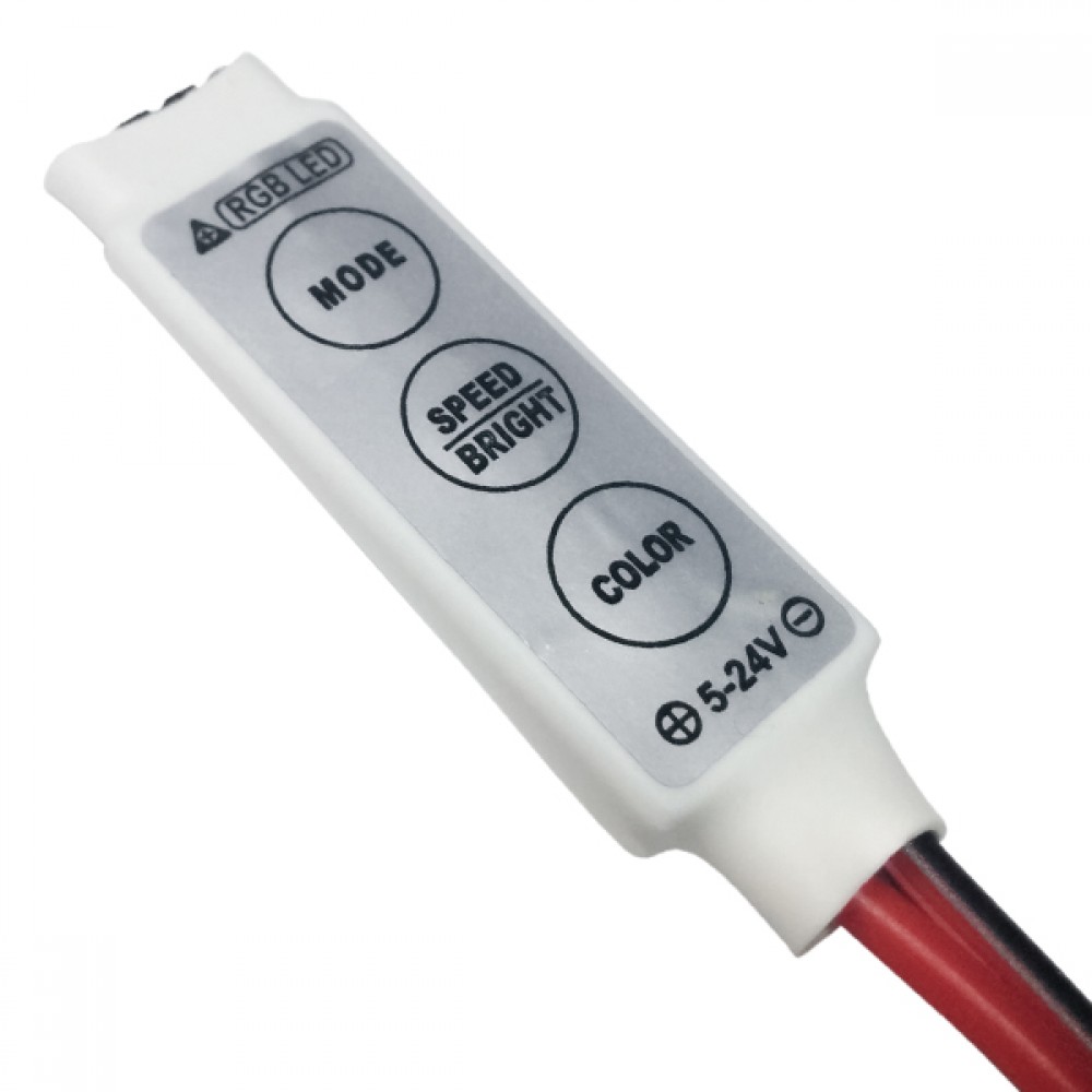 LED RGB Controller με Καλώδιο 5v (30w) - 12v (72w) - 24v (144w) DC GloboStar 77412 - 77412 LED RGB Controller με Καλώδιο 5v (30w) - 12v (72w) - 24v (144w) DC GloboStar 77412