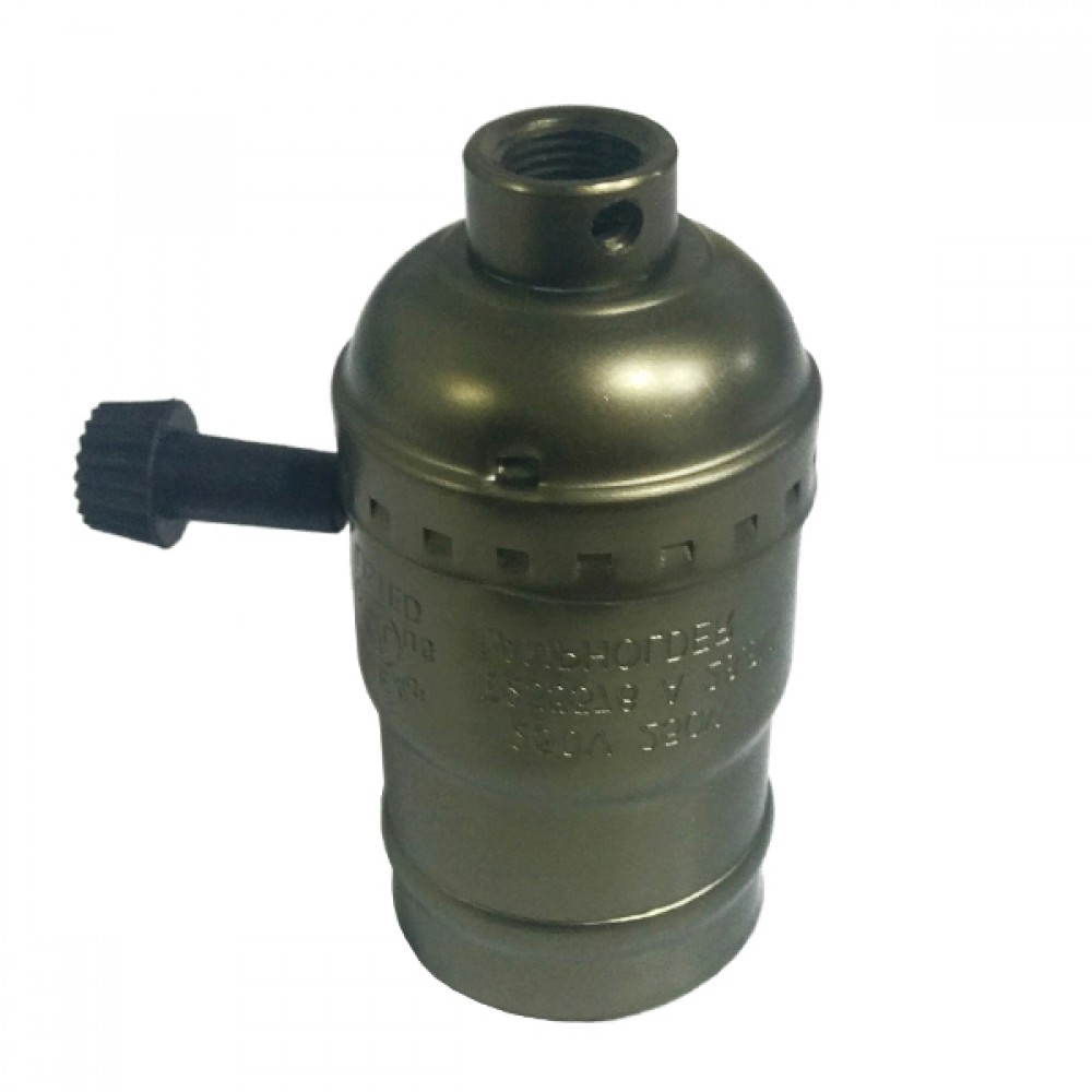 Vintage Industrial Retro E27 Μπρούτζινο Ματ Ντουί με Διακόπτη DIY GloboStar 90023 - 90023 Vintage Industrial Retro E27 Μπρούτζινο Ματ Ντουί με Διακόπτη DIY GloboStar 90023