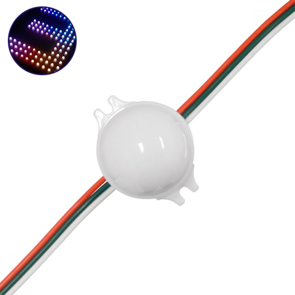 20 Τεμάχια x LED Magic Digital Στρογγυλό Module Φ3 CM RGBW 0.72W 12V GloboStar 30544 - 30544 20 Τεμάχια x LED Magic Digital Στρογγυλό Module Φ3 CM RGBW 0.72W 12V GloboStar 30544