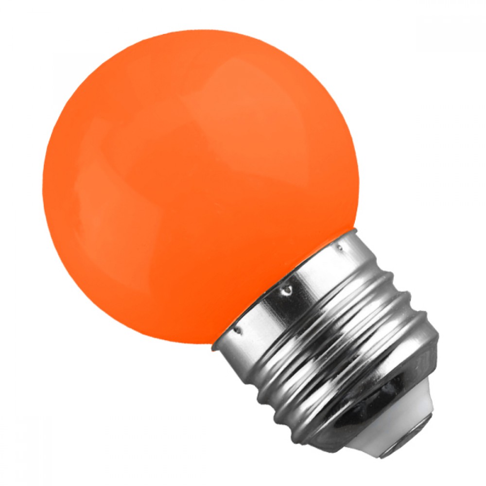 Λάμπα LED E27 G45 Mini Γλόμπος 2W 230V 260° Πορτοκαλί Light GloboStar 64008 - 64008 Λάμπα LED E27 G45 Mini Γλόμπος 2W 230V 260° Πορτοκαλί Light GloboStar 64008